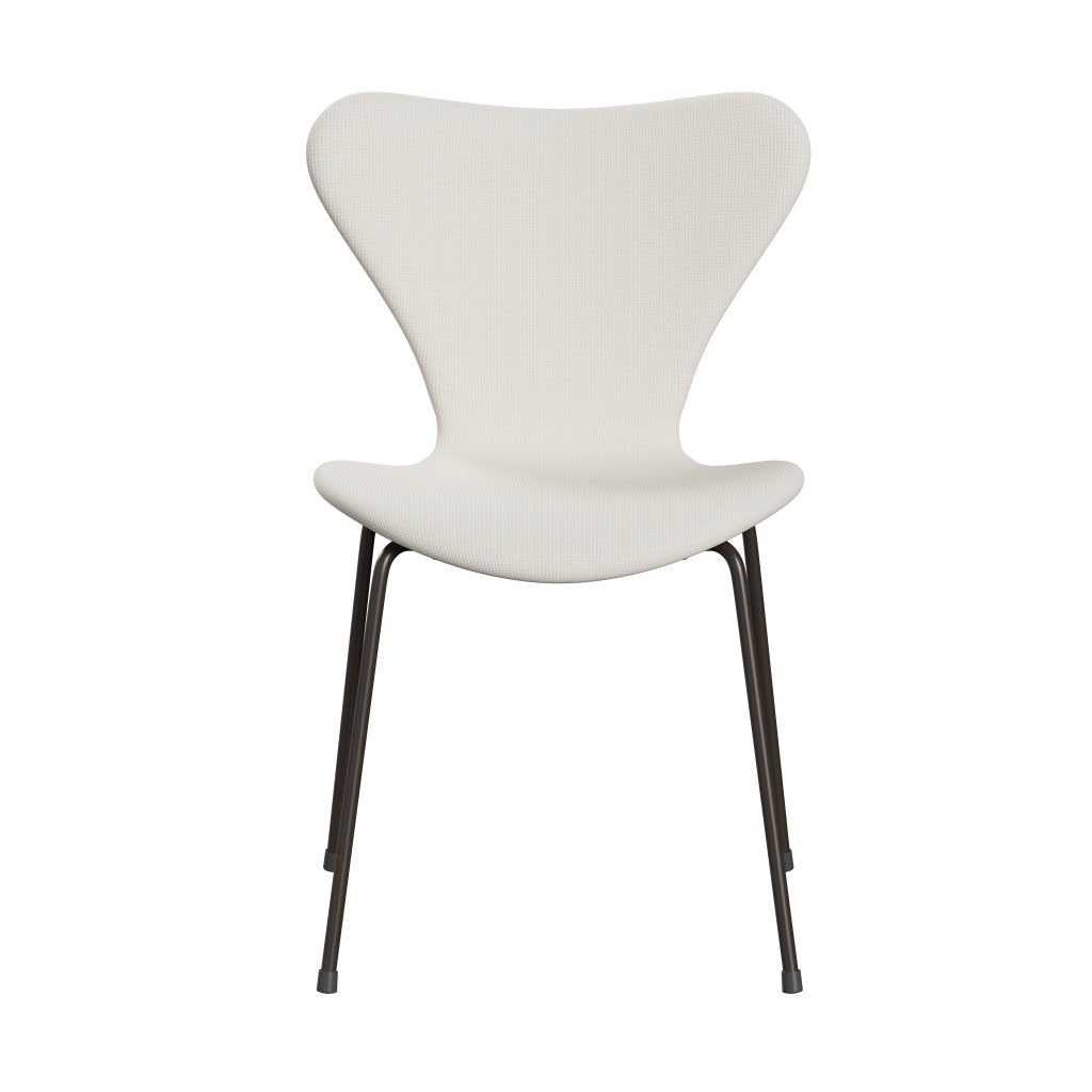 Fritz Hansen 3107 chaise complète complète, bronze brun / neige diablo