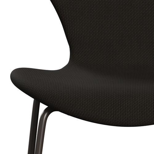 Fritz Hansen 3107 chaise complète complète, bronze brun / chocolat diablo noir