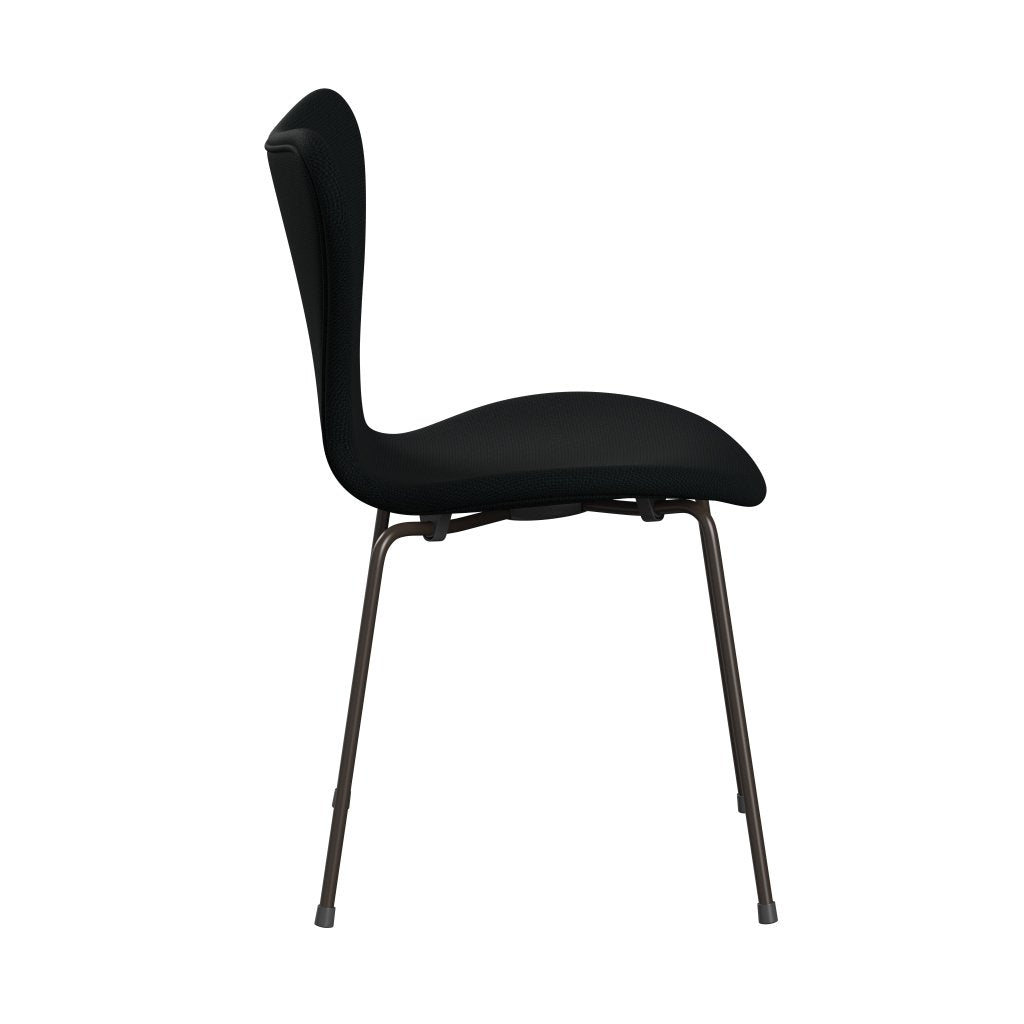 Fritz Hansen 3107 stoel Volledige bekleding, bruin brons/diablo zwart