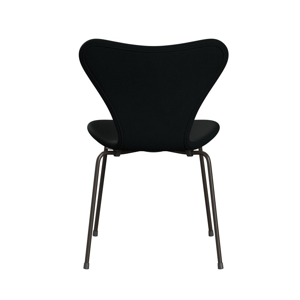 Fritz Hansen 3107 sedia piena rivestimento, bronzo marrone/nero diablo