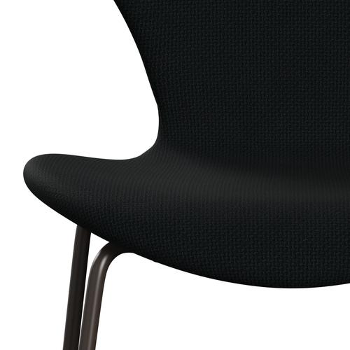 Fritz Hansen 3107 stol full møbeltrekk, brun bronse/diablo svart