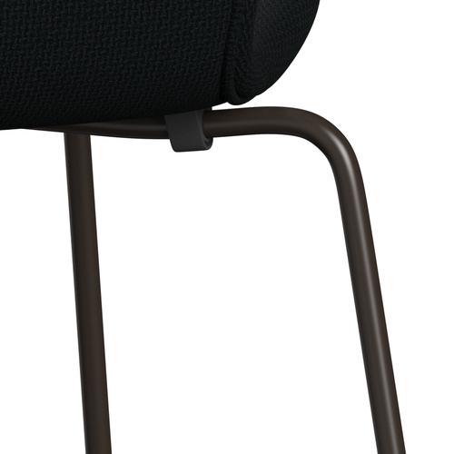 Fritz Hansen 3107 sedia piena rivestimento, bronzo marrone/nero diablo