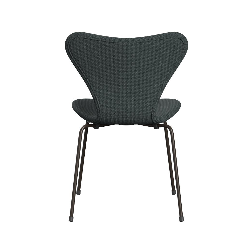 Fritz Hansen 3107 sedia piena rivestimento, bronzo marrone/grigio in acciaio Diablo