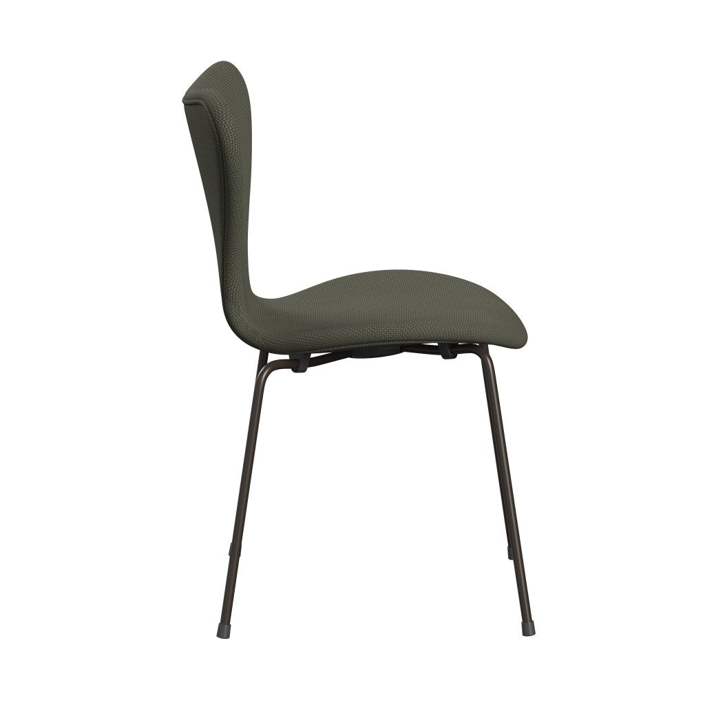 Fritz Hansen 3107 Silla tapicería completa, bronce marrón/diablo gris cálido