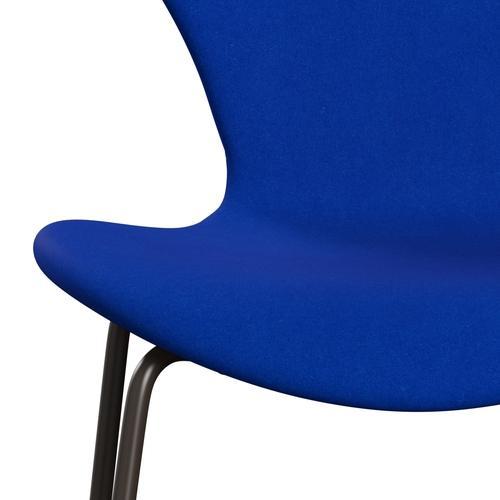 Fritz Hansen 3107 Silla tapicería completa, bronce marrón/azul Divina