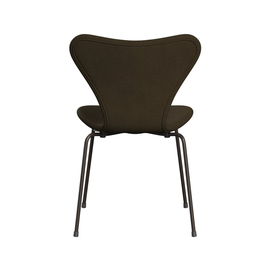 Fritz Hansen 3107 sedia piena tappezzeria, bronzo marrone/Divina Brown (Div984)