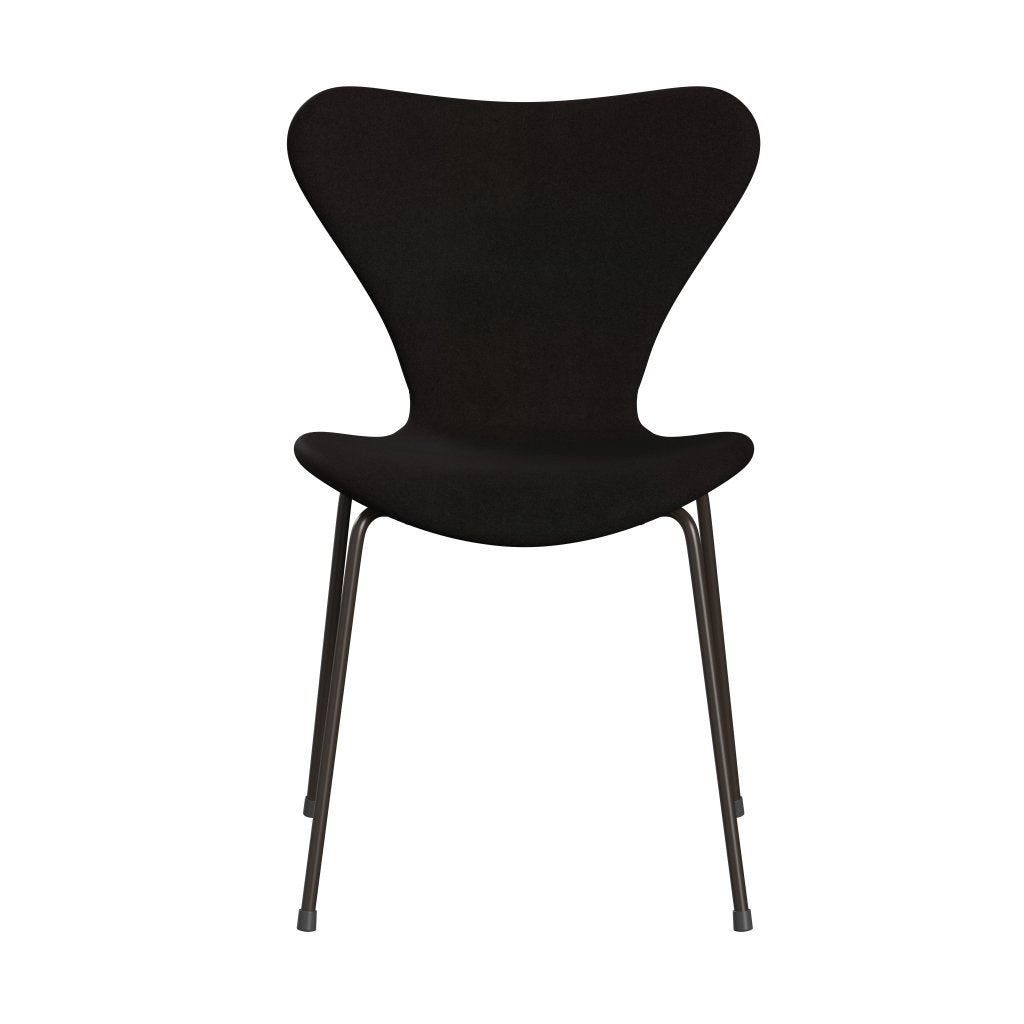 Fritz Hansen 3107 sedia piena tappezzeria, bronzo marrone/divina marrone scuro (Div384)