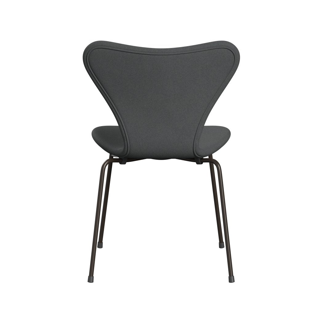 Fritz Hansen 3107 stoel Volledige bekleding, bruin brons/divina donkergrijs