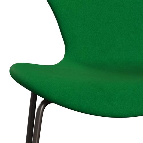 Fritz Hansen 3107 chaise complète complète, bronze brun / Green d'herbe