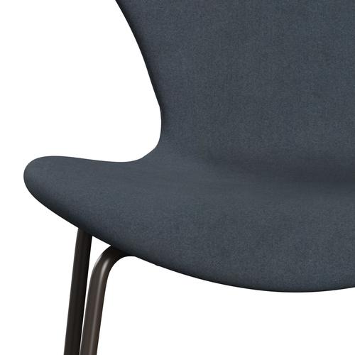 Fritz Hansen 3107 Chair Full Upholstery, Brown Bronze/Divina Grey