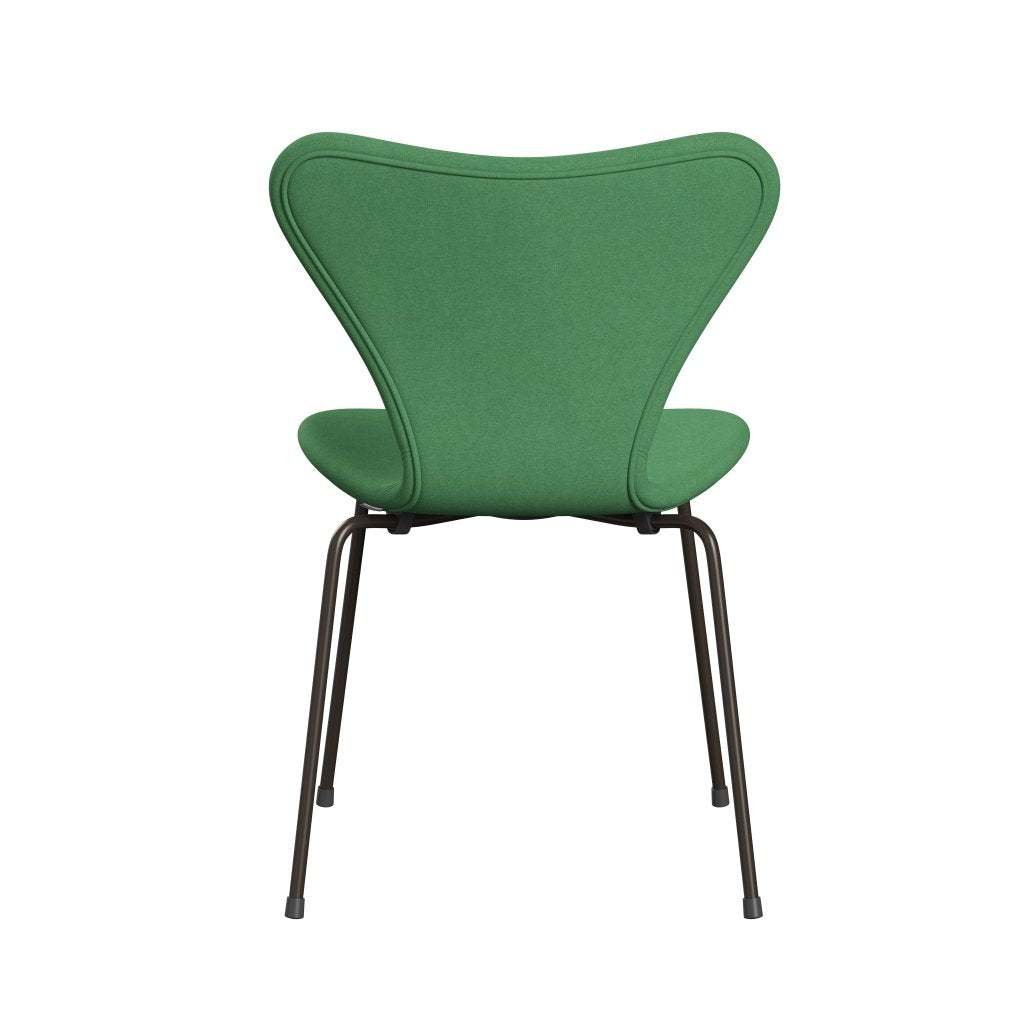 Fritz Hansen 3107 chaise complète complète, bronze brun / Green Divina