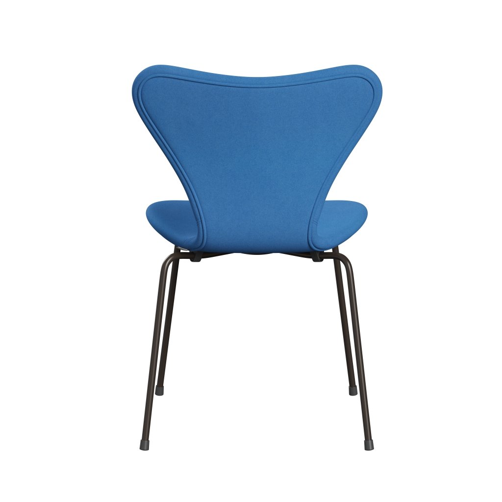 Fritz Hansen 3107 Chair Full Upholstery, Brown Bronze/Divina Light Blue (Div742)