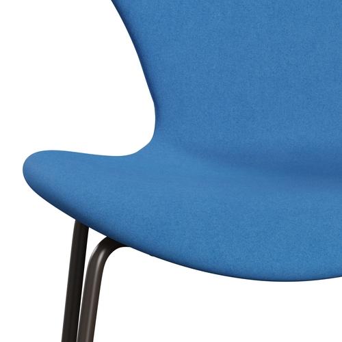 Fritz Hansen 3107 Silla tapicería completa, bronce marrón/Divina azul claro (Div742)