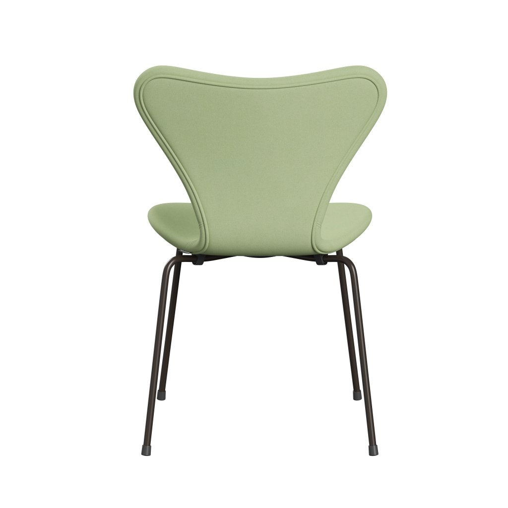 Fritz Hansen 3107 stol full møbeltrekk, brun bronse/divina lys gul