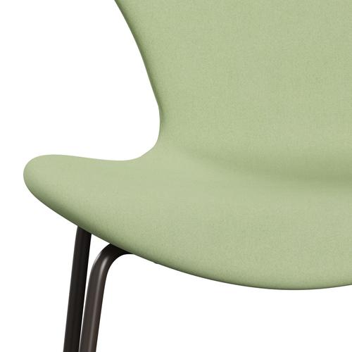 Fritz Hansen 3107 chaise complète complète, bronze brun / divina jaune clair