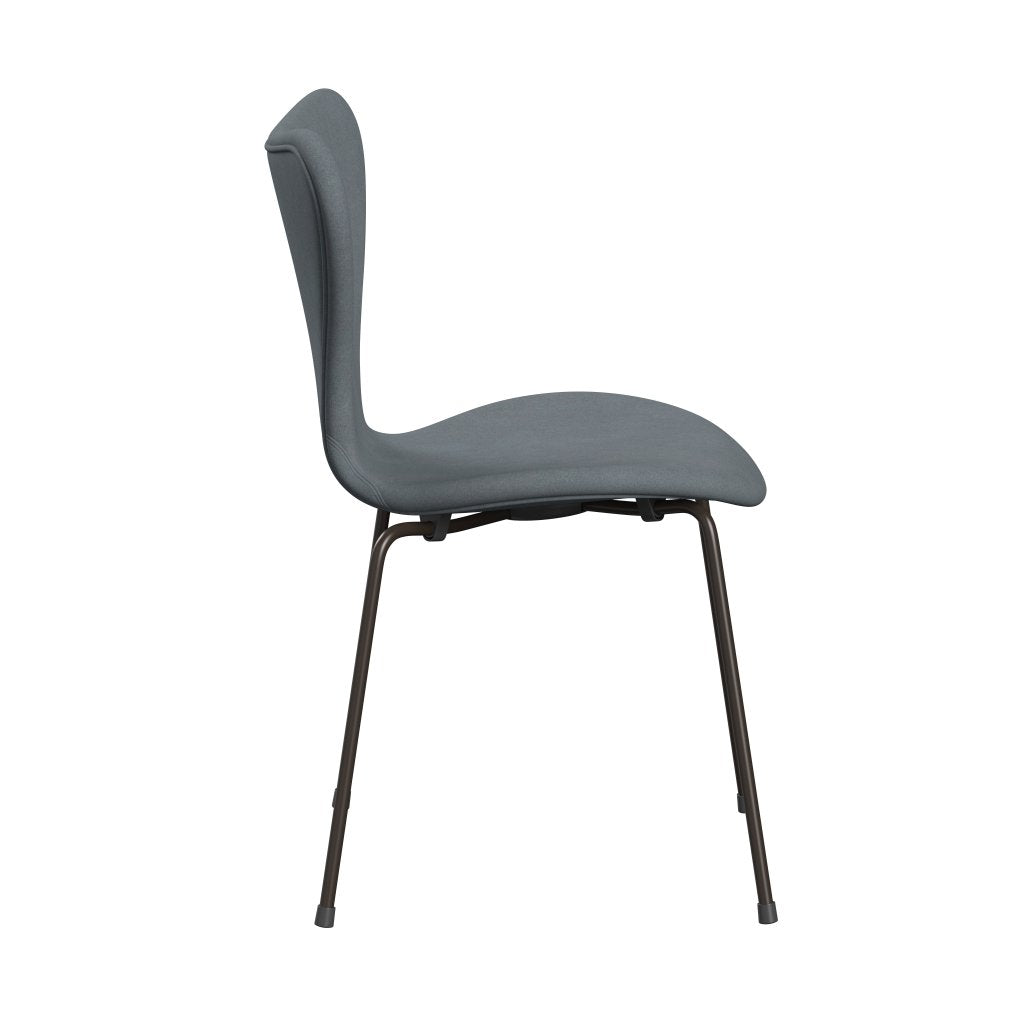 Fritz Hansen 3107 stoel Volledige bekleding, bruin brons/divina lichtgrijs