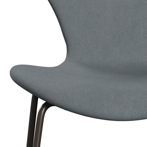 Fritz Hansen 3107 chaise complète complète, bronze brun / divina gris clair