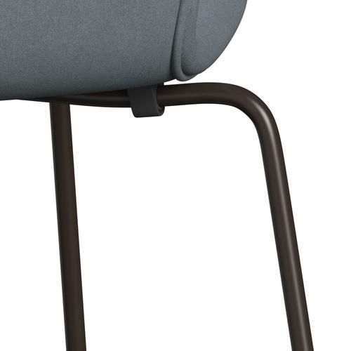 Fritz Hansen 3107 Chair Full Upholstery, Brown Bronze/Divina Light Grey