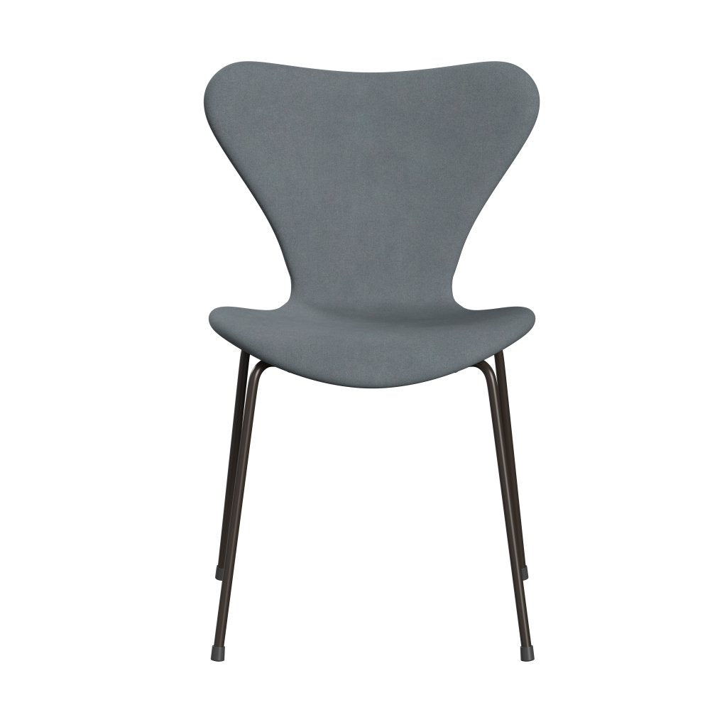 Fritz Hansen 3107 chaise complète complète, bronze brun / divina gris clair