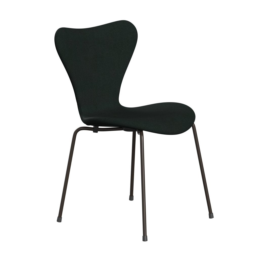 Fritz Hansen 3107 stoel Volledige bekleding, bruine bronzen/divina houtskool