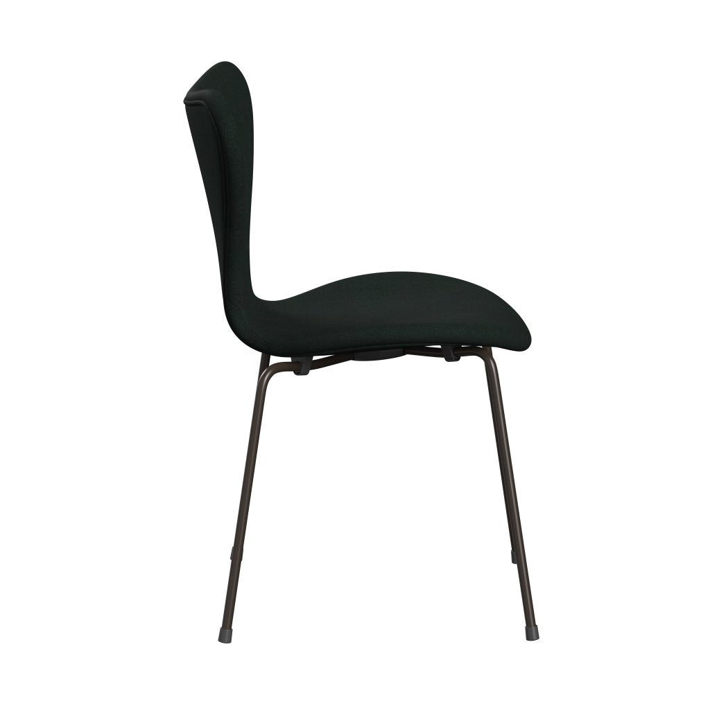 Fritz Hansen 3107 chaise complète complète, bronze brun / charbon de bois de divina