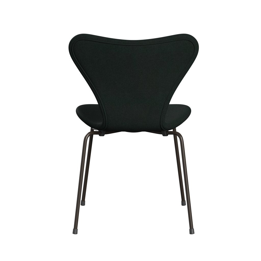 Fritz Hansen 3107 Stuhl Vollpolsterung, Braun Bronze/Divina Charcoal