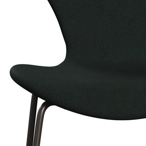 Fritz Hansen 3107 Chair Full Upholstery, Brown Bronze/Divina Charcoal