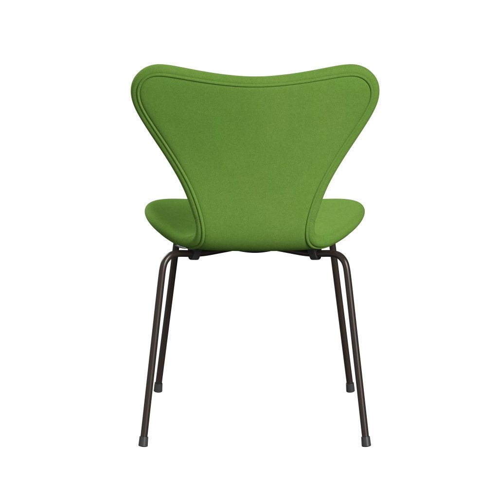 Fritz Hansen 3107 stoel Volledige bekleding, bruin brons/divina limoenlicht