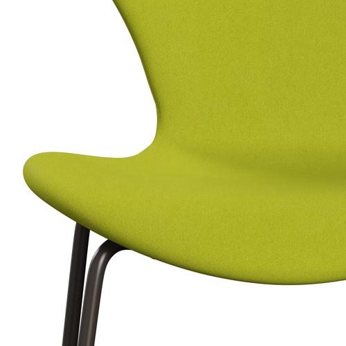 Fritz Hansen 3107 Silla tapicería completa, bronce marrón/Divina Lime