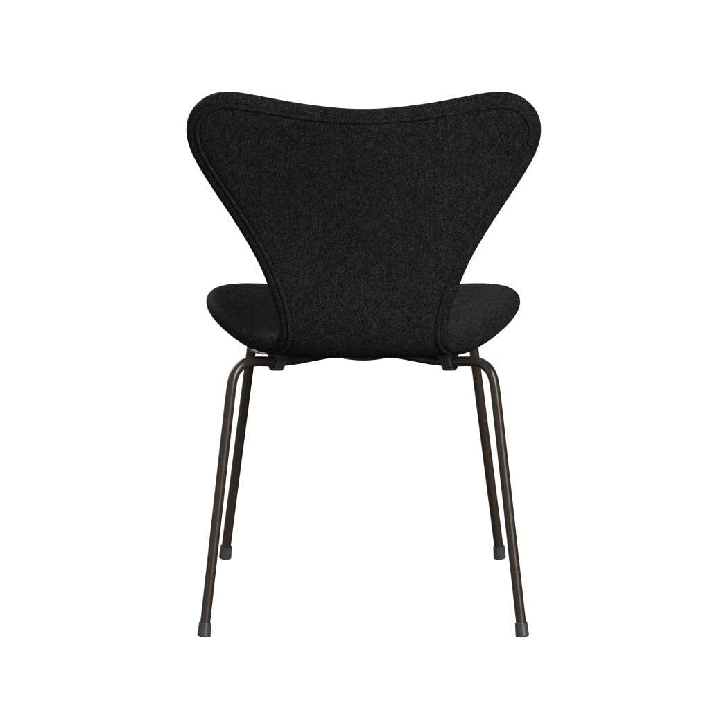 Fritz Hansen 3107 sedia piena tappezzeria, bronzo marrone/divina md grigio scuro