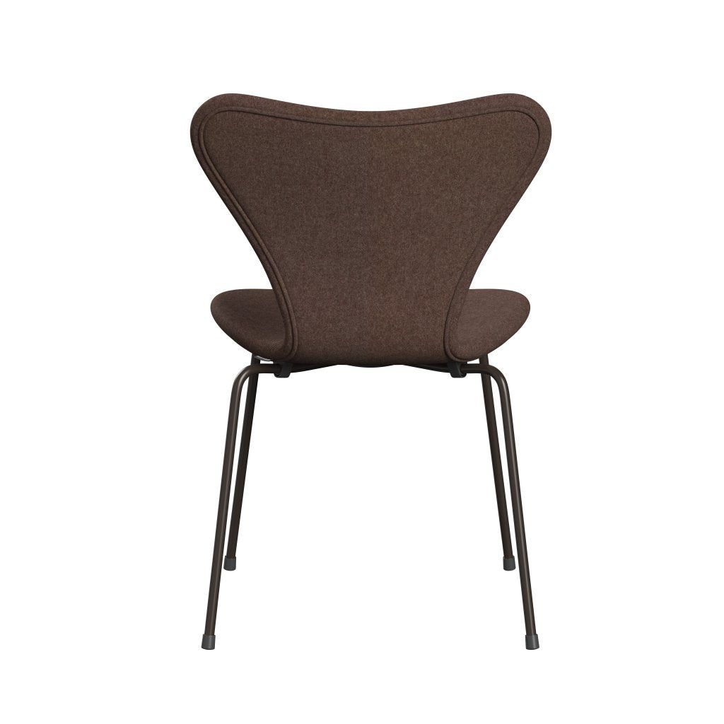 Fritz Hansen 3107 stol full møbeltrekk, brun bronse/divina md hasselnøtt