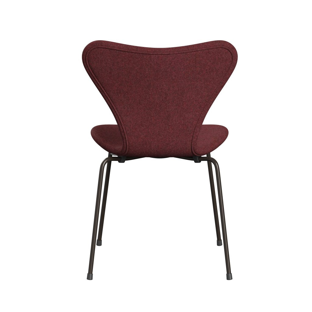 Fritz Hansen 3107 stol full klädsel, brun brons/divina MD Heather