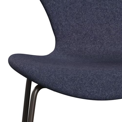 Fritz Hansen 3107 sedia piena tappezzeria, bronzo marrone/divina md cool grigio