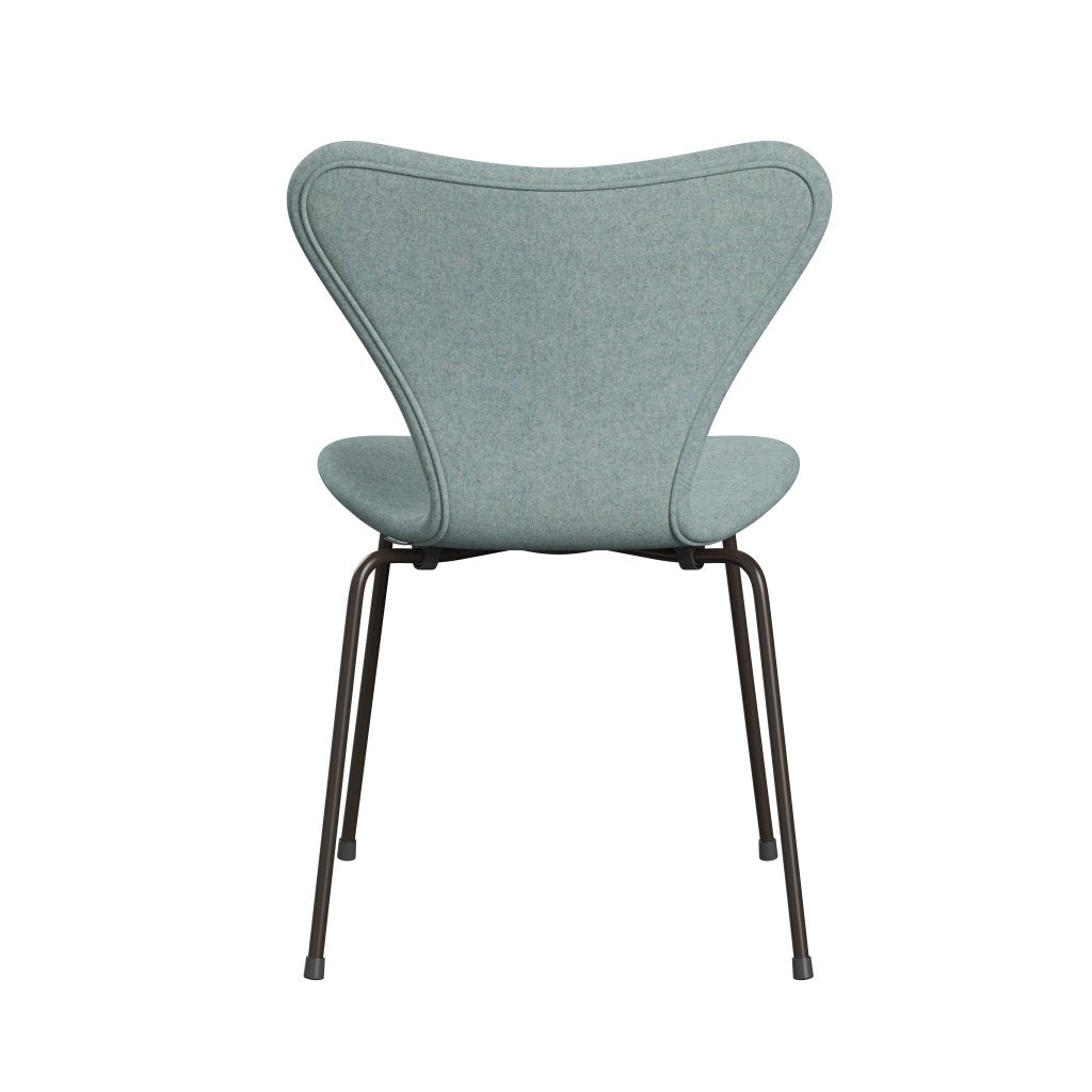 Fritz Hansen 3107 sedia piena tappezzeria, bronzo marrone/Divina mt menta