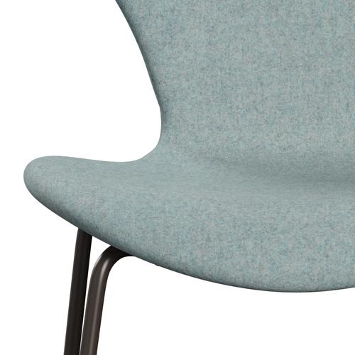 Fritz Hansen 3107 sedia piena tappezzeria, bronzo marrone/Divina mt menta