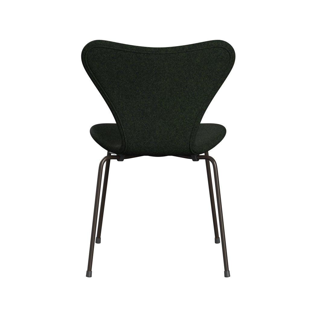 Fritz Hansen 3107 stoel Volledige bekleding, bruin brons/divina md moss green