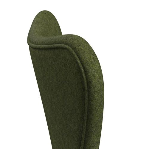 Fritz Hansen 3107 chaise complète complète, bronze brun / divina MD Green d'hiver