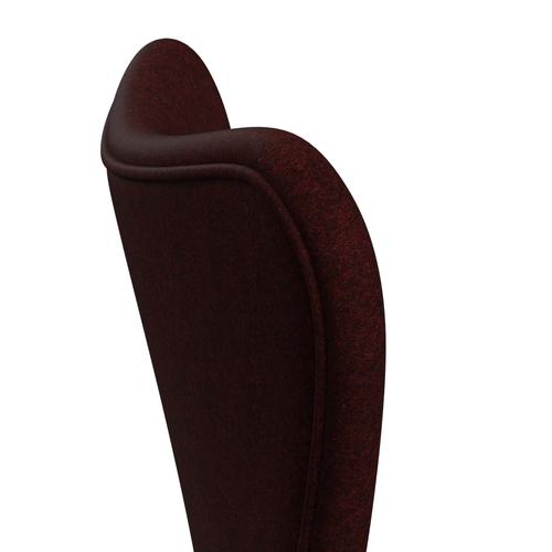 Fritz Hansen 3107 chaise complète complète, bronze brun / divina melange bordeaux