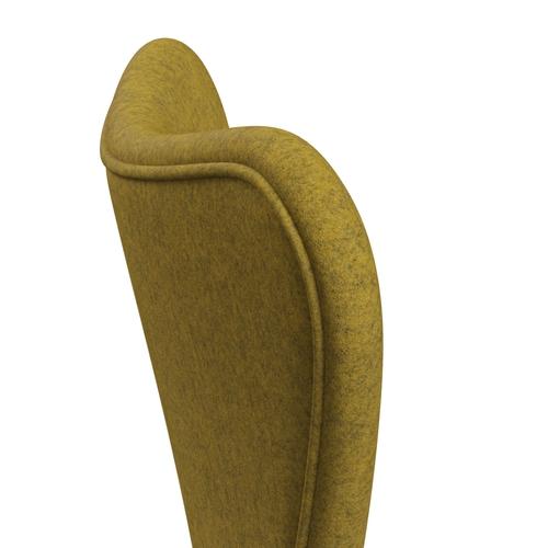 Fritz Hansen 3107 Silla tapicería completa, bronce marrón/divina melange amarillo