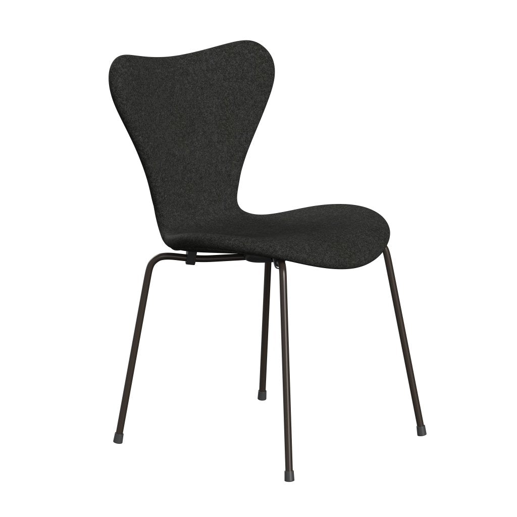 Fritz Hansen 3107 stol fuld polstring, brun bronze/divina melange grå