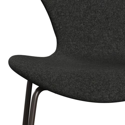 Fritz Hansen 3107 chaise complète complète, bronze brun / divina melange gris