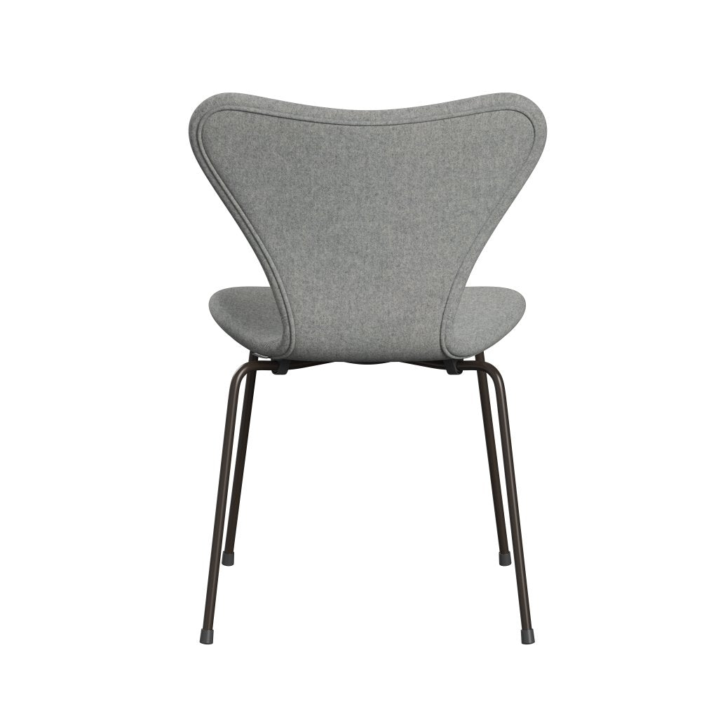 Fritz Hansen 3107 sedia piena rivestimento, bronzo marrone/divina melange grigio chiaro