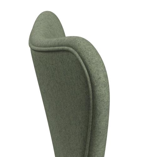 Fritz Hansen 3107 chaise complète complète, bronze brun / divina mélange vert clair