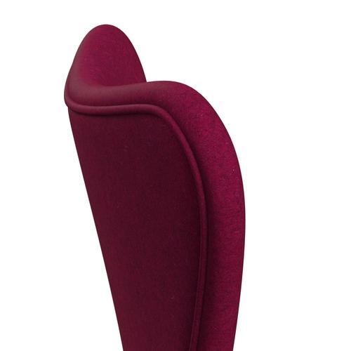 Fritz Hansen 3107 Stuhl Vollpolsterung, Braun Bronze/Divina Melange Lipstick Pink