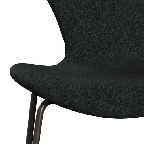 Fritz Hansen 3107 chaise complète complète, bronze brun / divina sel de mélange et poivre