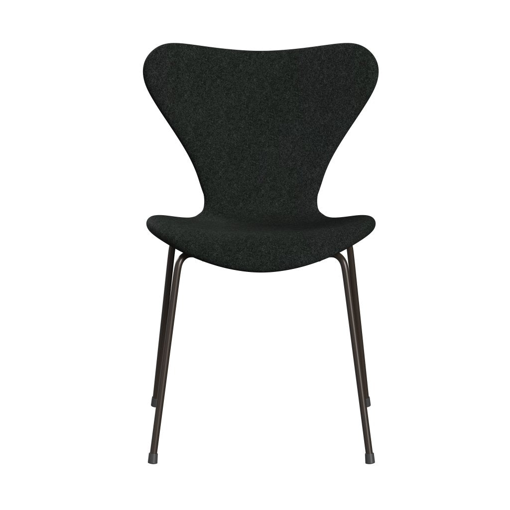 Fritz Hansen 3107 stoel Volledige bekleding, bruine brons/divina melange zout en peper