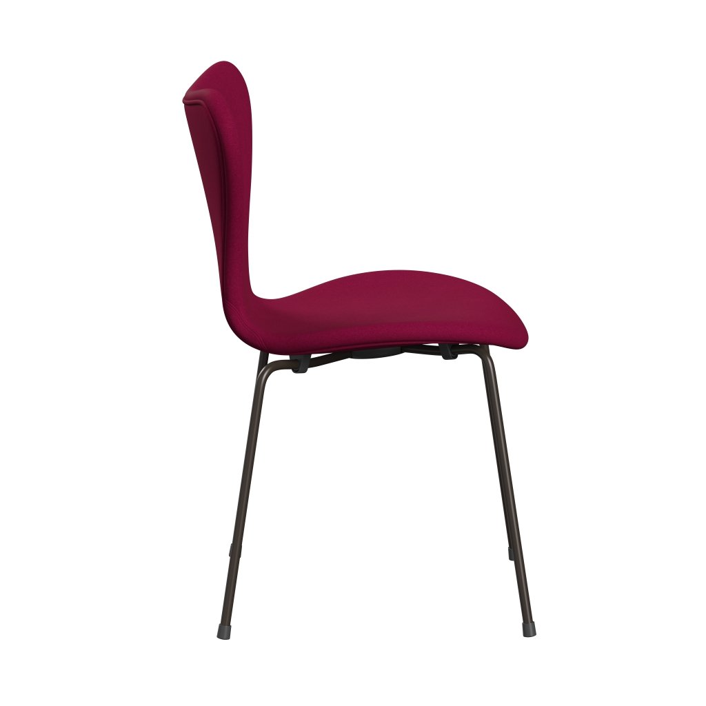 Fritz Hansen 3107 chaise complète complète, bronze brun / divina rose foncé