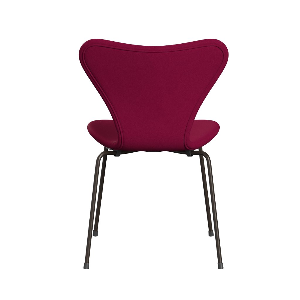 Fritz Hansen 3107 chaise complète complète, bronze brun / divina rose foncé