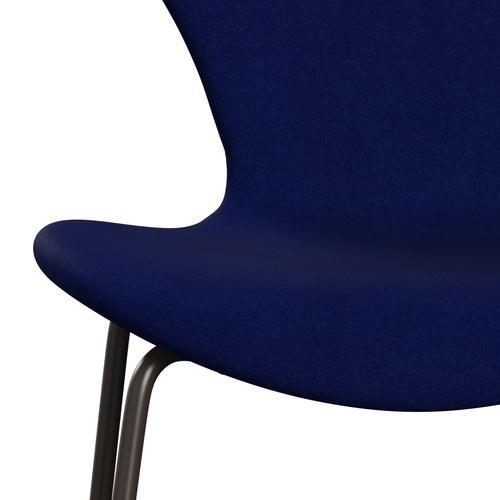 Fritz Hansen 3107 stol full møbeltrekk, brun bronse/divina kongeblå