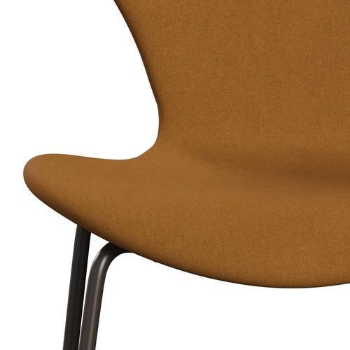 Fritz Hansen 3107 chaise complète complète, bronze brun / sable de divina